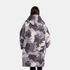 Peignoir de Séchage Imperméable Coupe-Vent, Robe de Changement Doublée Polaire Sherpa Douce, Manteau Veste à Capuche Surdimensionné à Manches Longues pour Enfants, Adultes, Hommes, Femmes, Surf, Plage, Natation, Restez au Sec