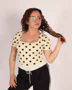 Body Mezze Maniche Pois