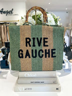 Borsa a Strisce con Manico in Bambù Rive Gauche (3 Colori)