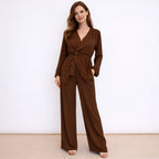 [2026.COUTURE] Spring, Completo Pantaloni E Maglia Incrociata