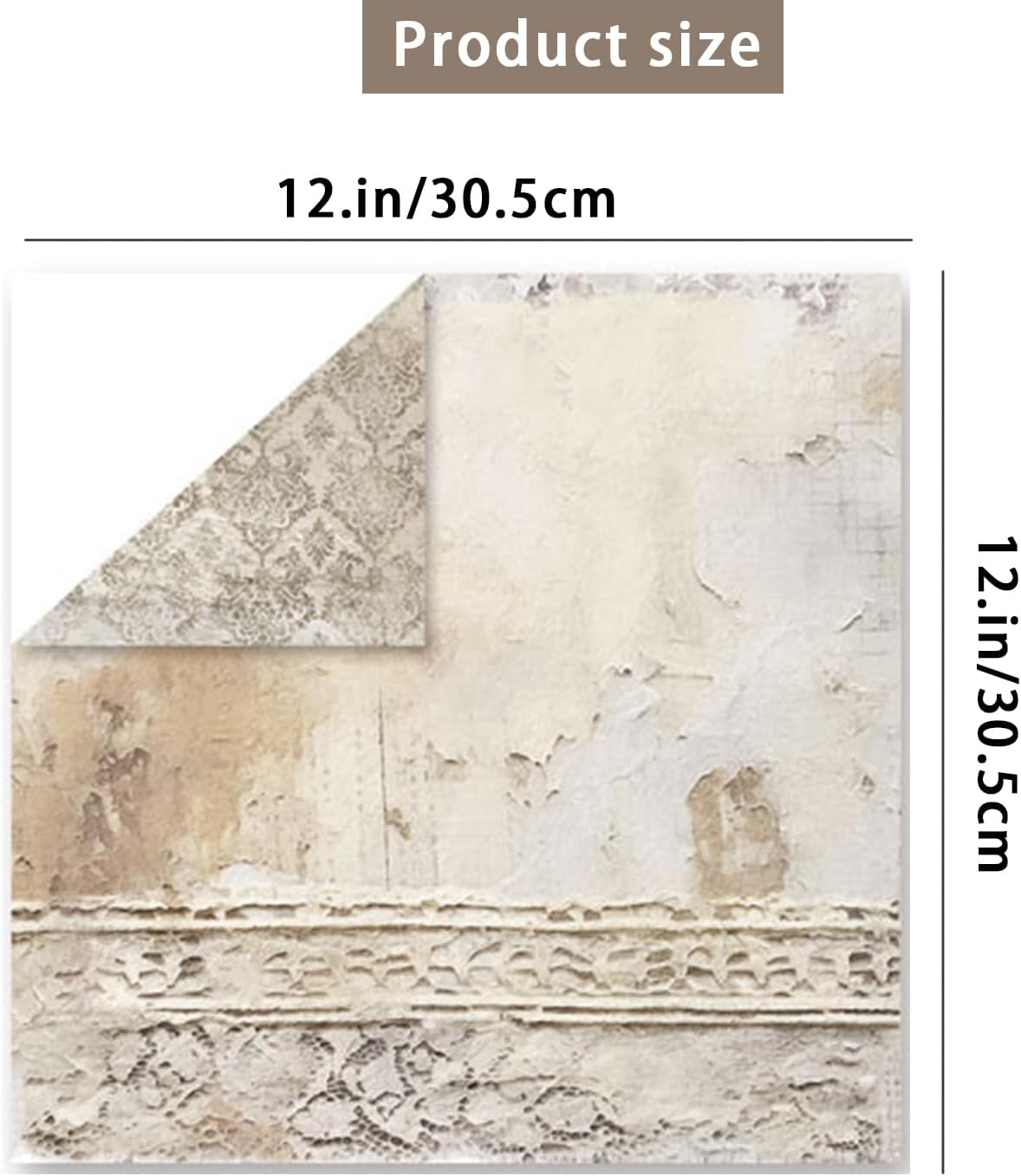 12x12 Vintage Scrapbook Paper, 24 Sheets/24 Designs Double-Sided Floral Patterned Paper for DIY Card Making Photo Album Journal Decor