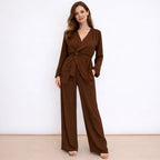 Completo pantalone e maglia incrociata