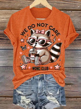 🔥Buy 3 Get 15% Off🔥Women's  Cute little raccoon for Women's WDNC Menopause & Perimenopause Printed T-shirt