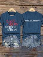 🔥Acquista 3 e ottieni il 15% di sconto🔥T-Shirt Retro Stampa Albero Ultimo Spettacolo