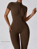 Combinaison de sport pour femme, col montant, fermeture éclair robuste
