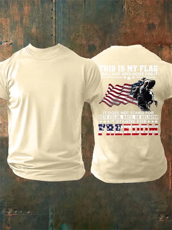 Uomo T-shirt con stampa THIS IS MY FLAG