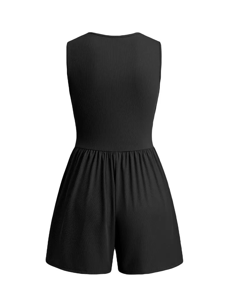 Combinaison bustier à col en V pour femme, printemps/été