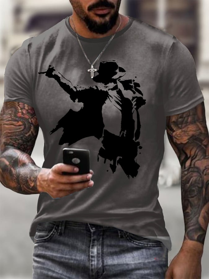 T-shirt da uomo stampata casual