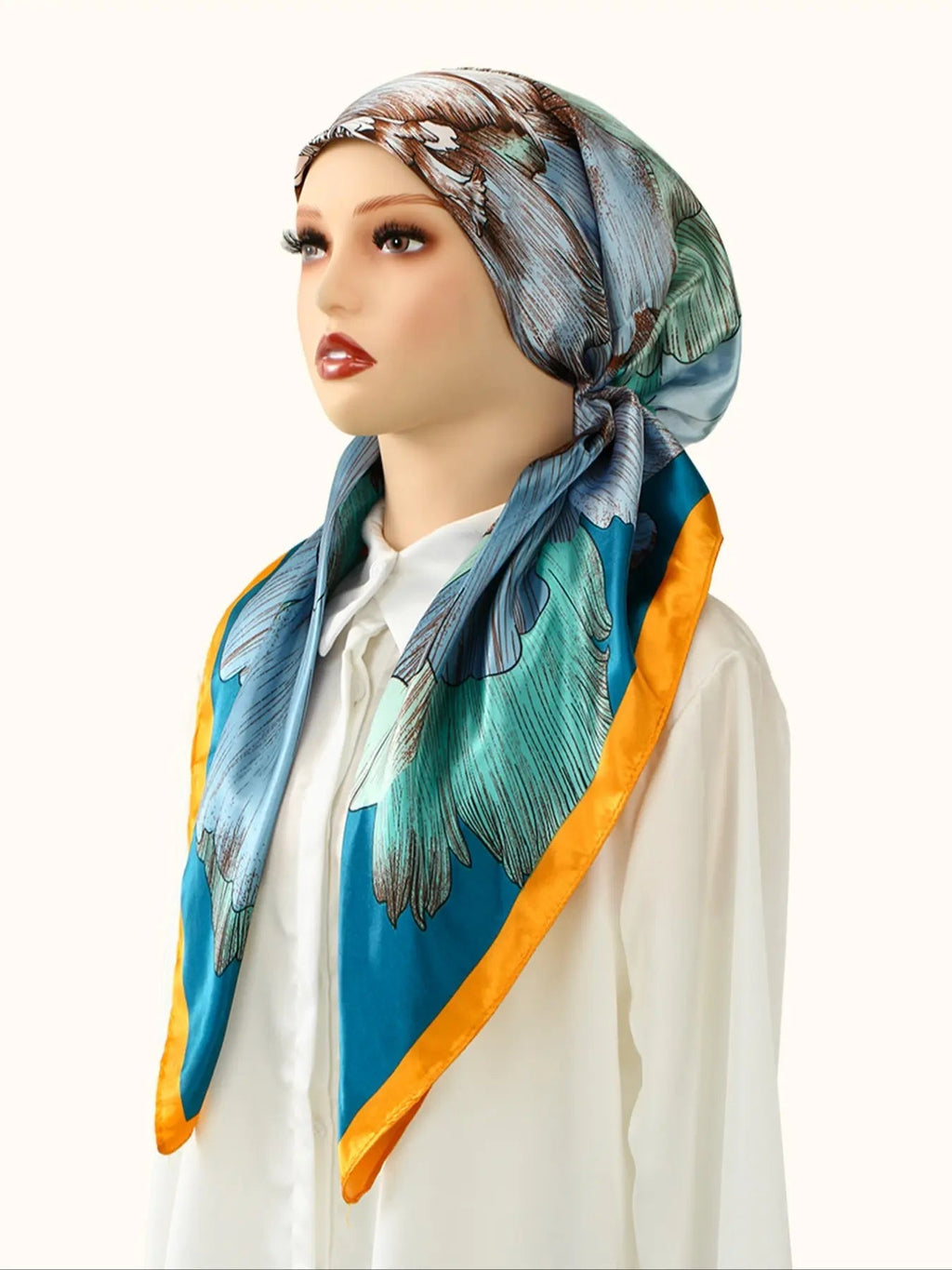 Hijab Foulard en Satin Élégant, Tissu Doux et Respirant, Absorption Facile de la Transpiration, Parfait pour le Quotidien, Conception Ajustée et Élastique, Foulard