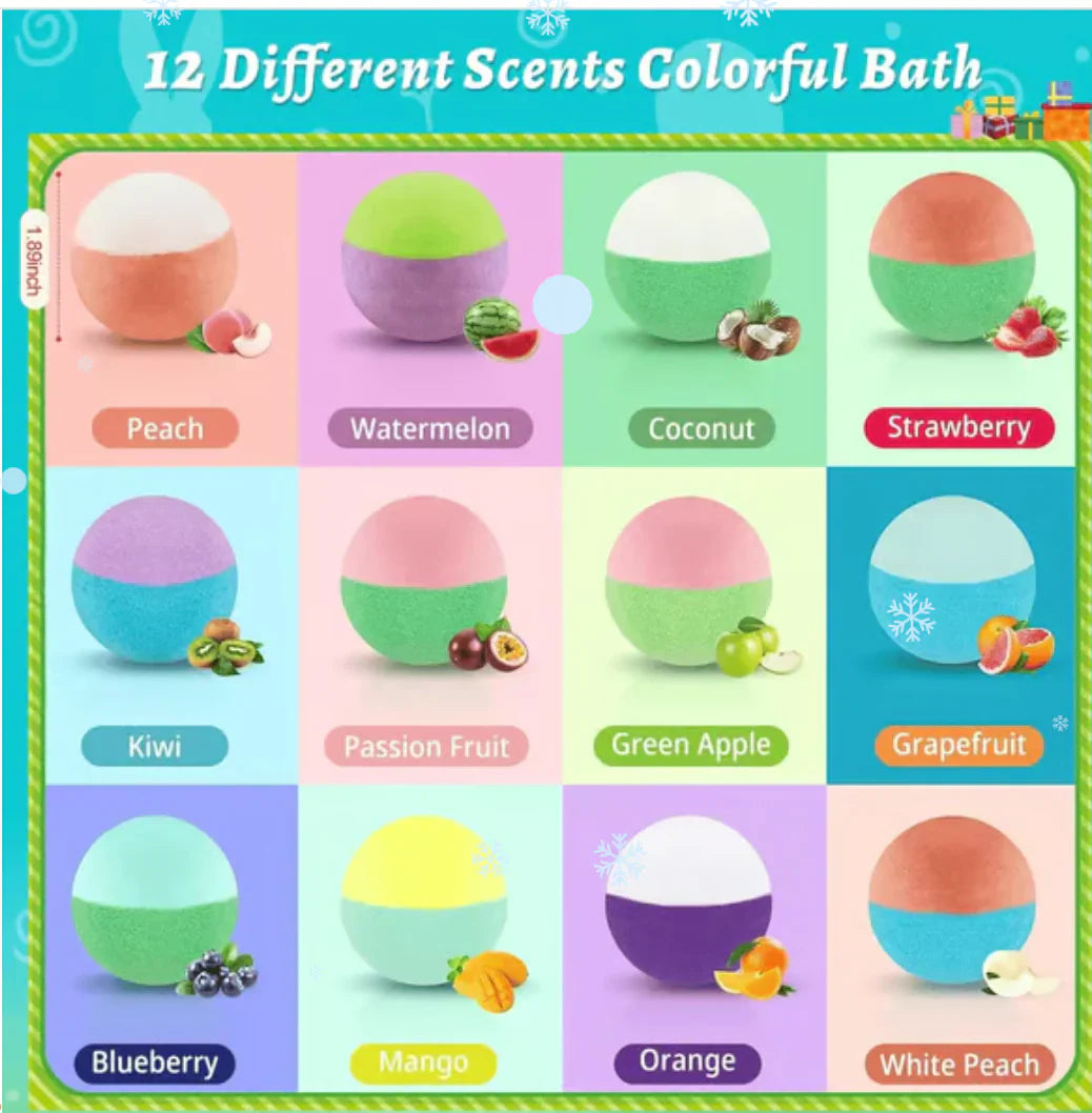 🛁🐣Bombe da Bagno per Bambini – Confezione da 12 con Giocattoli a Sorpresa all'Interno, Ideali per Cesti Pasquali