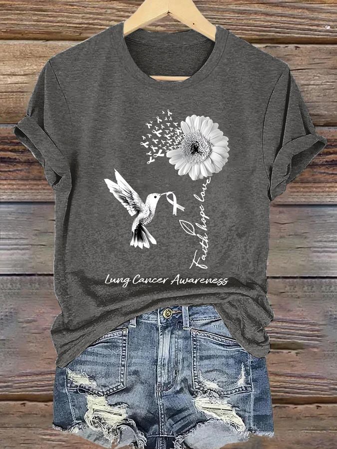 Faith Hope Love Lung Cancer Awareness Classic T-Shirt
