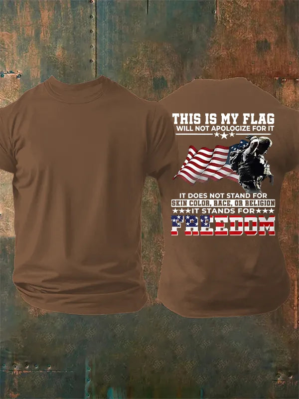 Uomo T-shirt con stampa THIS IS MY FLAG