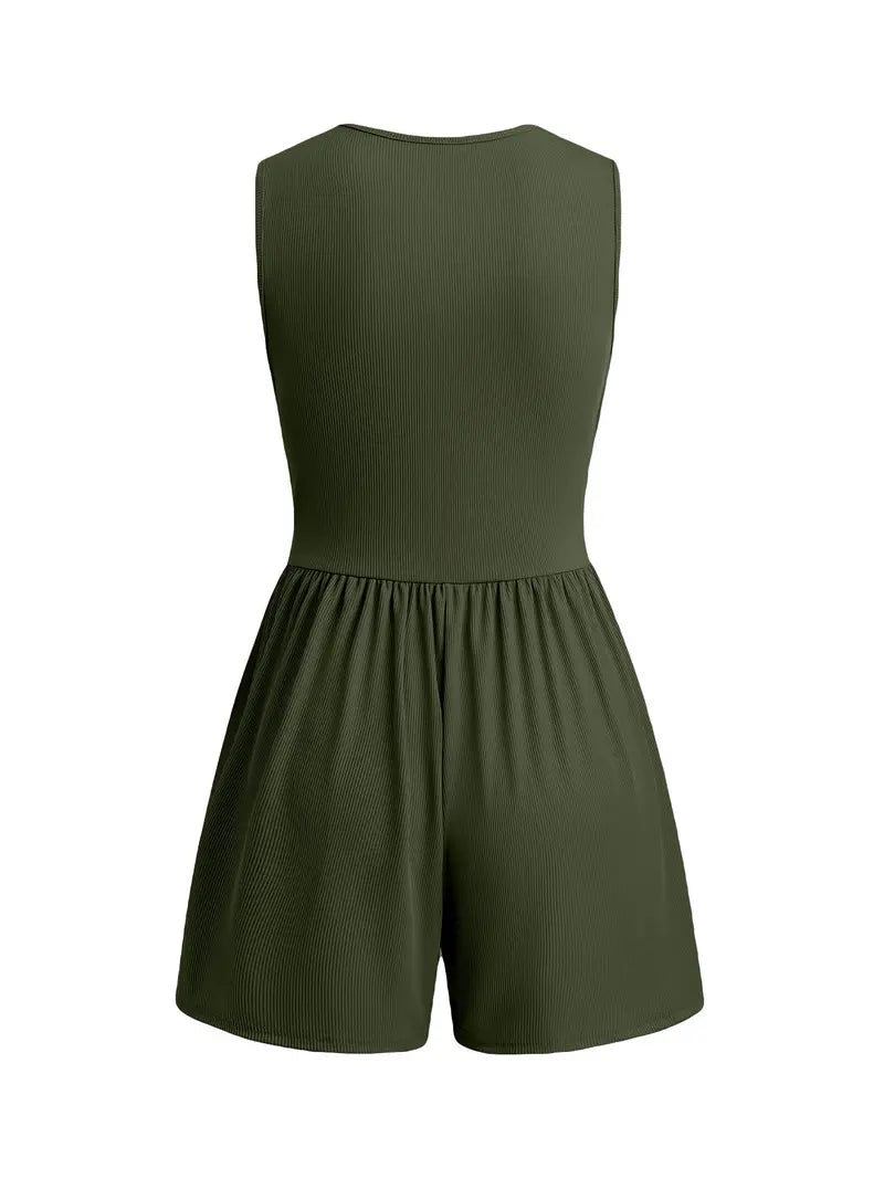 Combinaison bustier à col en V pour femme, printemps/été