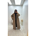Oversized Coat Straight Fit with Two Pockets for Women