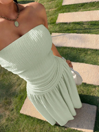 Robe longue d'été élégante sans bretelles pour femme