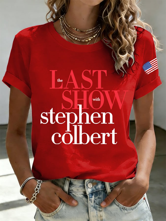 T-shirt con stampa retrò "Last Show"