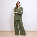 2026 Ensemble Blazer Ceinturé et Pantalon