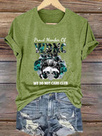 🔥Buy 3 Get 15% Off🔥Women's Round-Neck Retro Funny Proud Member Of WDNC Menopause Perimenopause Print T-Shirt