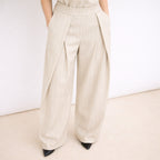 [2026.NOHO] Eva, Pantaloni Barrel Con Pence Frontali