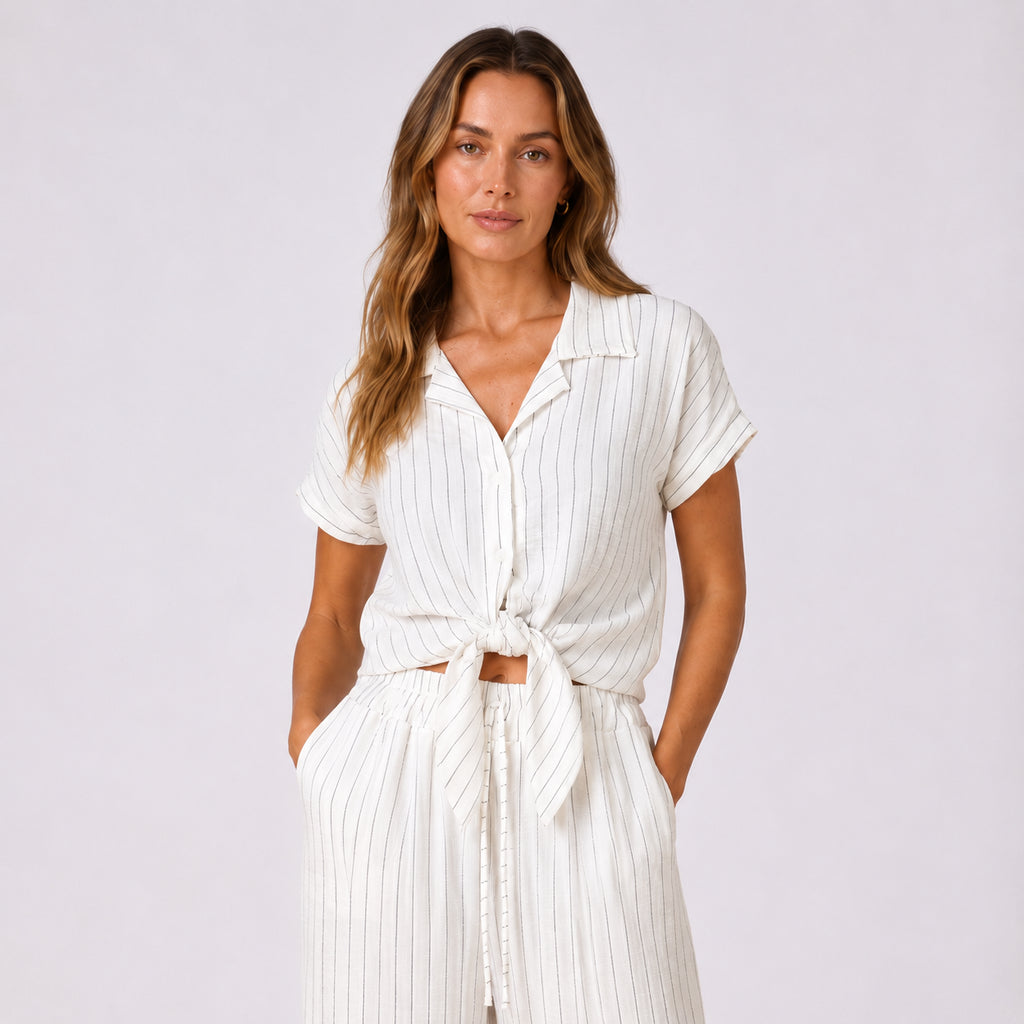 [2026.COUTURE] Coordinato Gessato, Pantaloni E Camicia