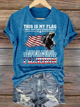 Women's  THIS IS MY FLAG Print T-Shirt