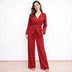 Completo pantalone e maglia incrociata