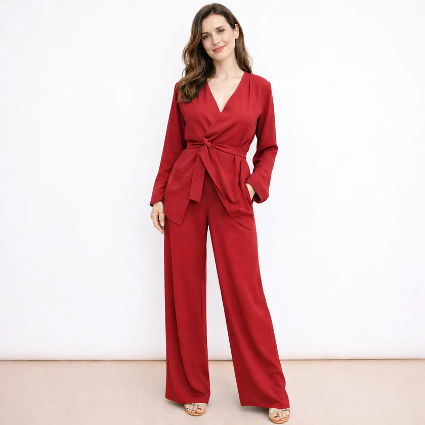 Ensemble pantalon et haut cache-cœur