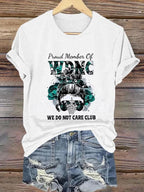 🔥Buy 3 Get 15% Off🔥Women's Round-Neck Retro Funny Proud Member Of WDNC Menopause Perimenopause Print T-Shirt