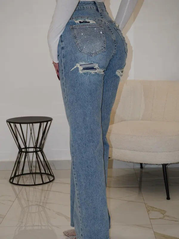 Jeans Diamond Pocket