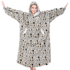 Coperta Indossabile con Cappuccio Oversize in Pile Sherpa, Felpa con Cappuccio con Maniche, Coperta con Cappuccio Accogliente e Gigante Extra Lunga per Adulti Donna Regalo Invernale (Fragola)