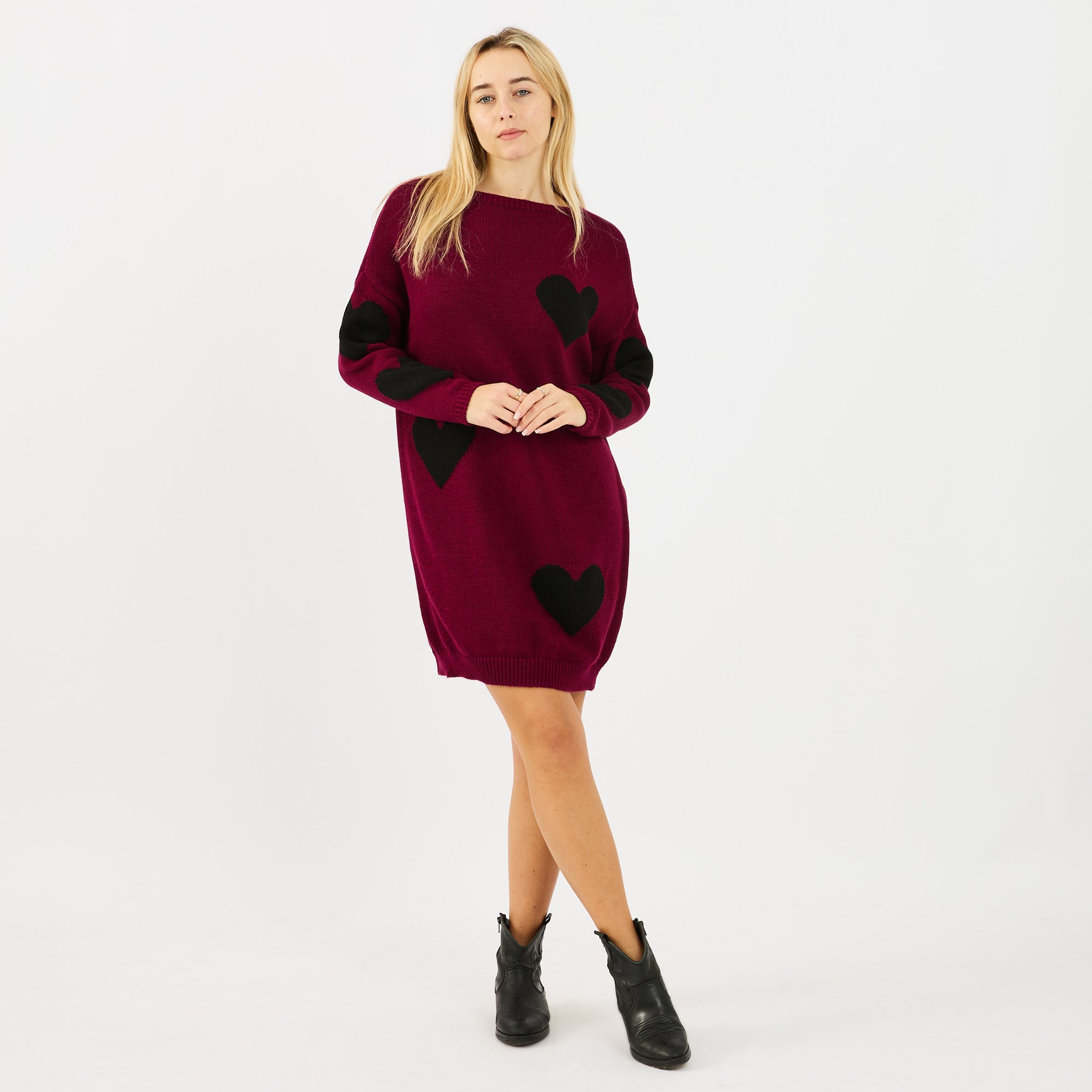 [2026.COUTURE] Vestito Love, In Maglia Con Cuori