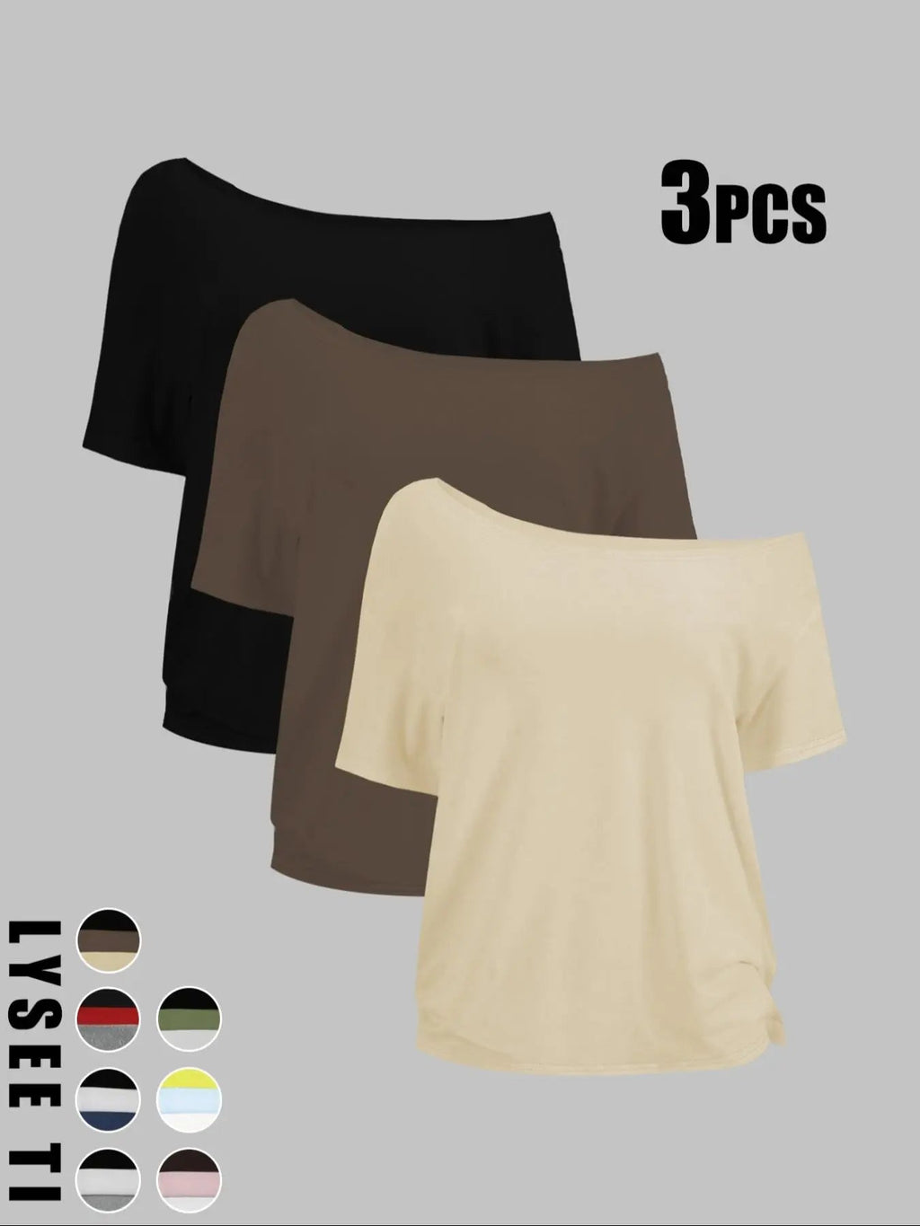 T-shirt uni basique à manches courtes pour femme, vêtement décontracté pour toutes les saisons