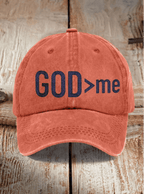 Dio > io Cappello con visiera piatta ricamato