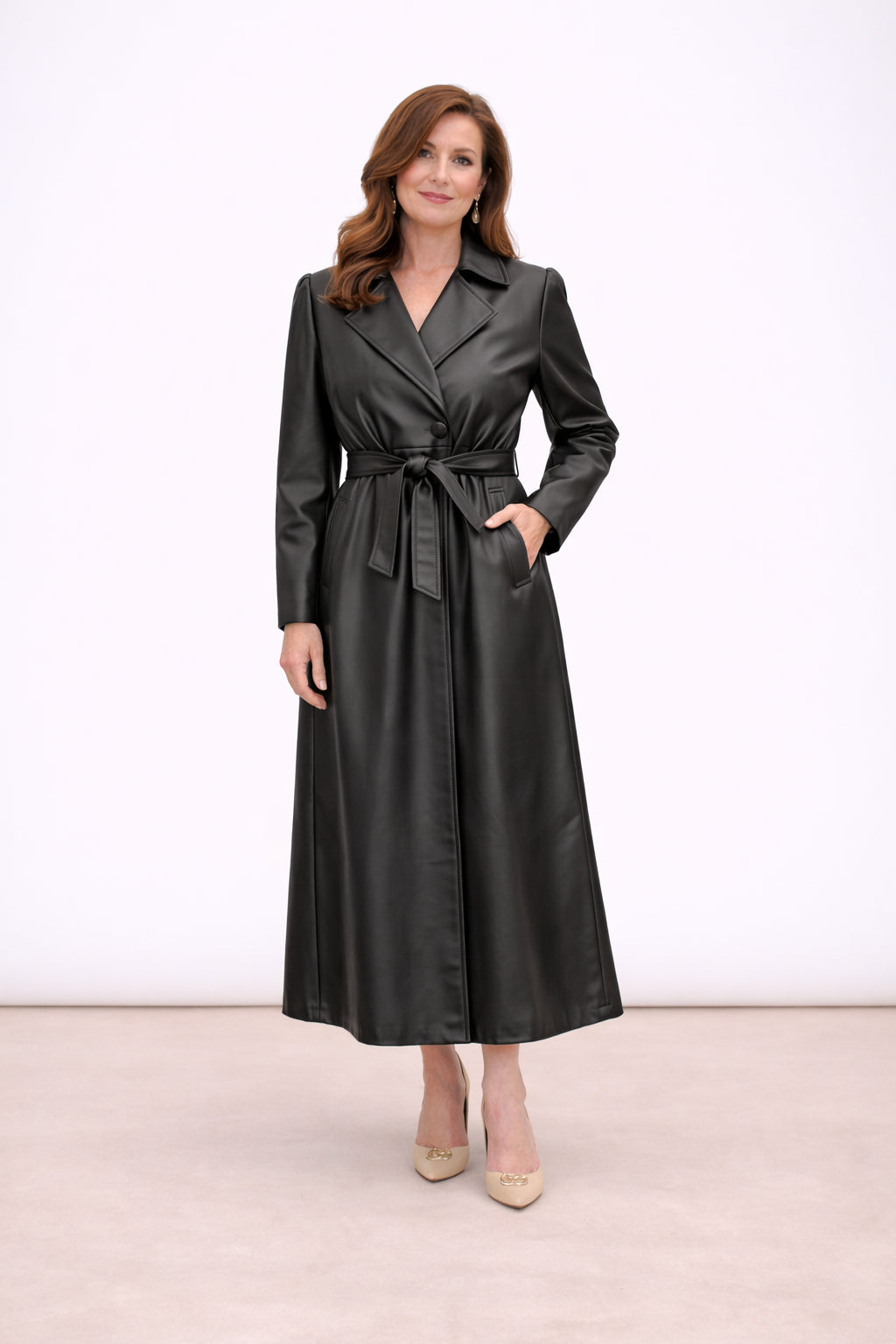 [2026.COUTURE] Trench Lungo In Ecopelle