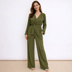 Completo pantalone e maglia incrociata