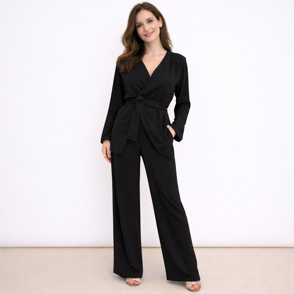 [2026.COUTURE] Spring, Completo Pantaloni E Maglia Incrociata