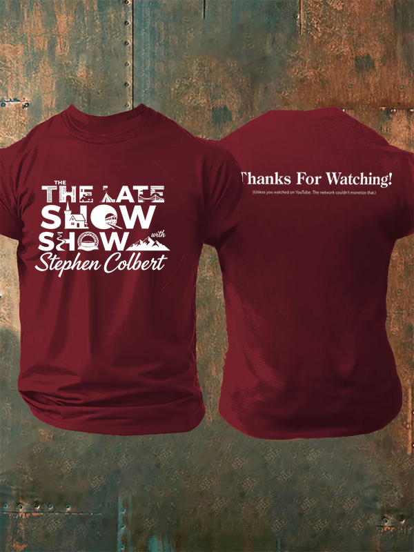 T-shirt da uomo con stampa "Last Show" in stile rétro