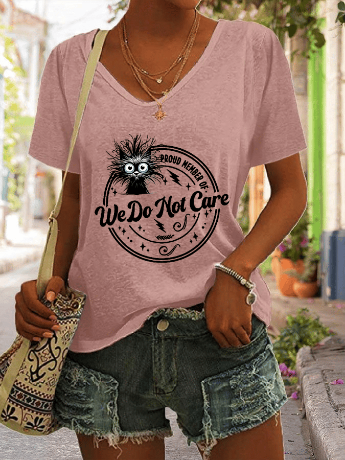Women's Retro Funny Proud Member Of  Club We Do Not Care Menopause Perimenopause Print T-Shirt