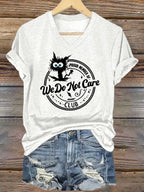 V-Neck Retro Funny Proud Member Of  Club We Do Not Care Menopause Perimenopause Print T-Shirt