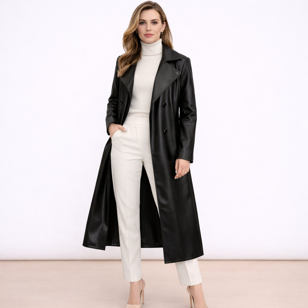 [2026.COUTURE] Trench Lungo In Ecopelle