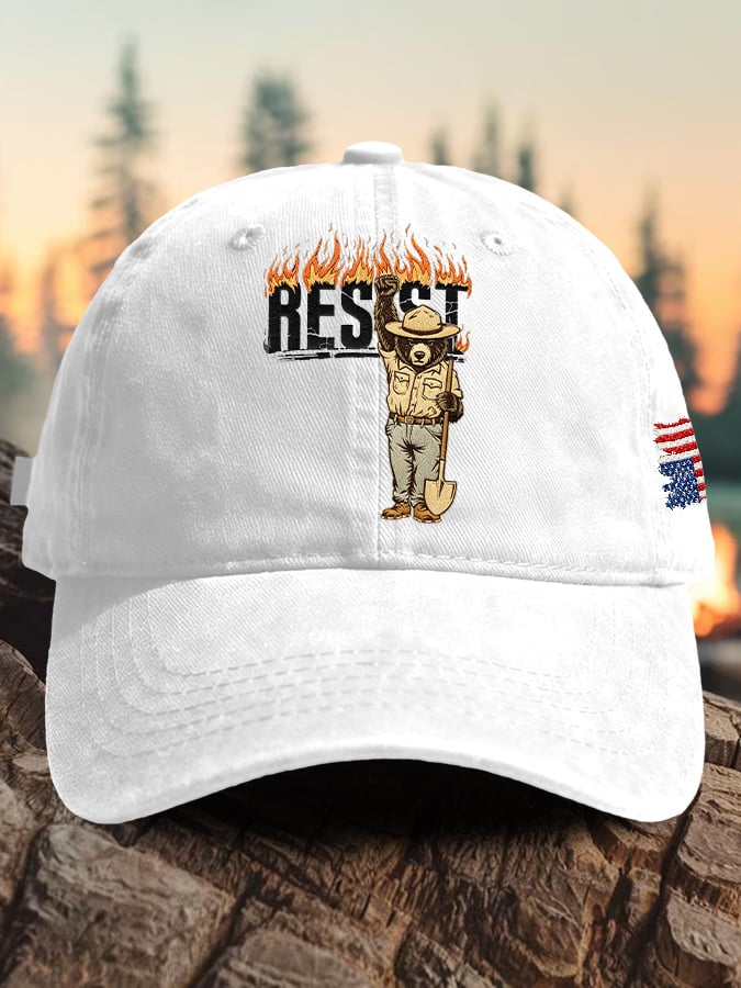 Cappello da baseball stampato Retro Resist Save The Forest Service