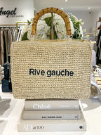 Sac à anse en bambou uni Rive Gauche (4 couleurs)