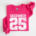 Felpa natalizia retrò, maglietta 25 dicembre, abbigliamento natalizio, magliette natalizie da donna, girocollo natalizio, regalo di Natale, maglione invernale