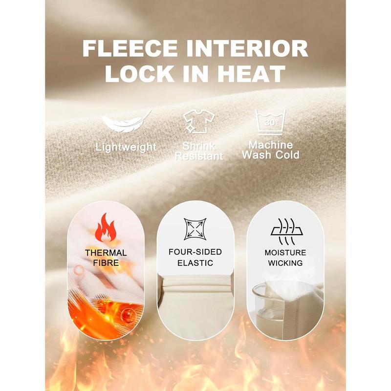 Haut thermique à manches longues pour femme, doublure en polaire, sous-vêtement ultra doux, couche de base pour femme par temps froid
