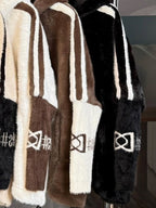 Manteau Décontracté à Capuche et Rayures Verticales pour Femme