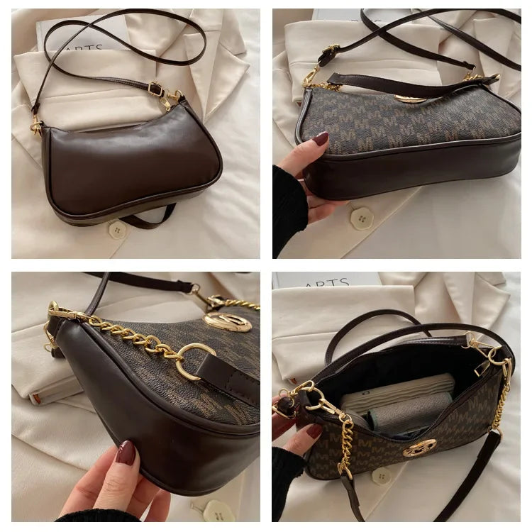 Borsa a mezzaluna di tendenza per donna
