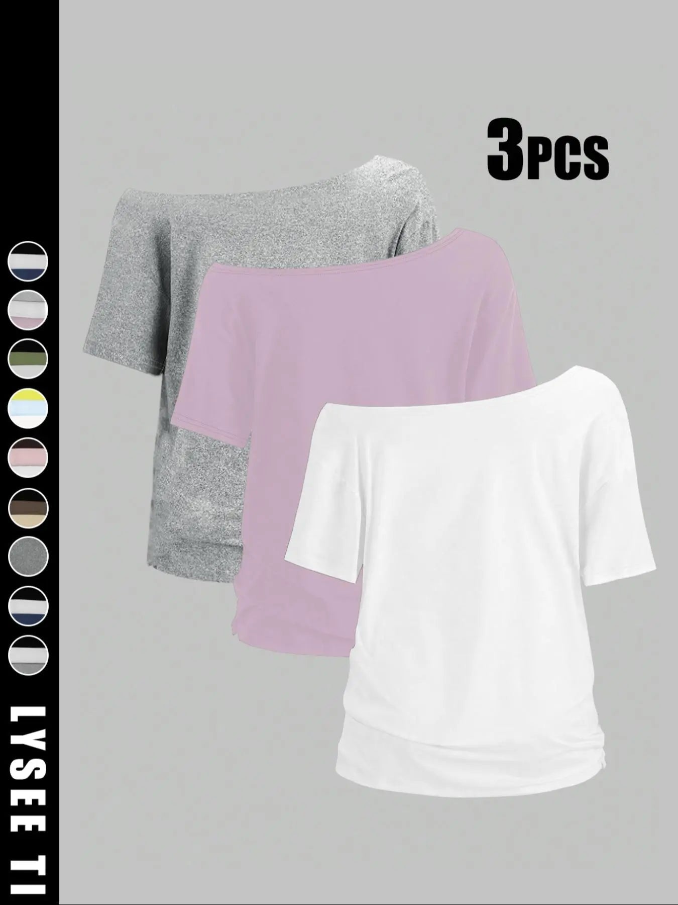 T-shirt uni basique à manches courtes pour femme, vêtement décontracté pour toutes les saisons
