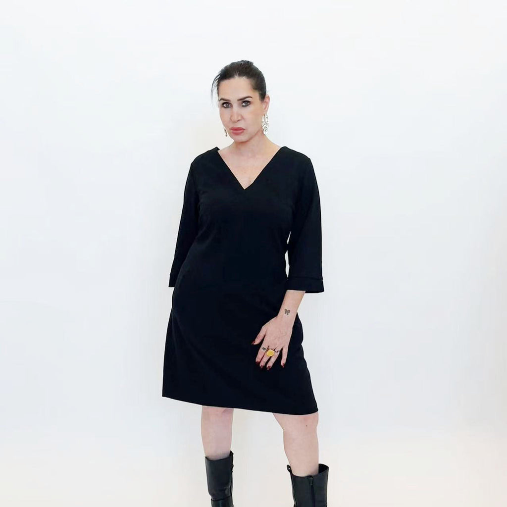 [2026.COUTURE] Abito Rachele, Ampio Corto con Scollo a V