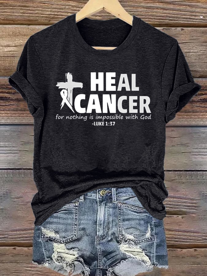 Women's  Lung Cancer HEAL CANCER Classic T-Shirt