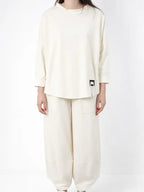 Completo due pezzi PRIMAVERA composto da camicia e pantaloni in tessuto morbido e compatto